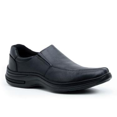 Imagem de Sapato Social Masculino Em Couro Legítimo Ortopédico Comfort Anti Stre