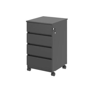 Imagem de Gaveteiro com 4 Gavetas Chelsea Preto Onix - CASA H