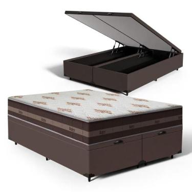 Imagem de Cama Box Baú com Colchão de molas Anjos Classic Pocket Queen 158cm - A