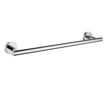 Imagem de Suporte para toalha de mão redondo de parede em aço inoxidável cromado, suporte para papel higiênico, ganchos para toalhas, acessórios para banheiro (conjunto de toalhas)