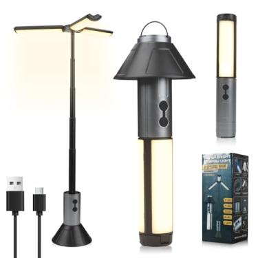 Imagem de WIN FUNNY LIFE Lanterna De Acampamento Led Life, Luz Emergência Recarregável Para Quedas Energia, Portátil Áreas Externas, Luminária Suspensa Leve E Dobrável Com 9 Modos Casa, Acampamento, Caminhada