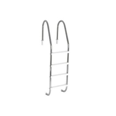 Imagem de Escada para Piscina Tradicional 1 1/2" em Aço Inox 4 Degraus Anatômico