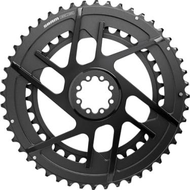 Imagem de SRAM Kit de anel de corrente Rival 2X - 48/35t, 2 x 12 velocidades, 8 parafusos, montagem direta, preto, E1
