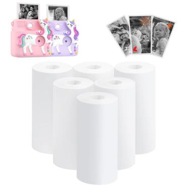 Imagem de Rolos de papel fotográfico Ziegoal para crianças Câmera de impressão instantânea x6