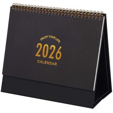 Imagem de Calendário de mesa 2025-2026, calendário mensal de mesa de julho de 2025 a dezembro de 2026 - Calendário de mesa dobrável em pé - Encadernação de fio duplo de papel grosso para casa ou escritório