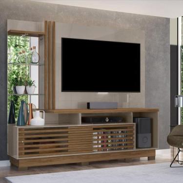 Imagem de Estante de TV 60 Pol 200cm com Pé Sala de Estar Lumari M20 - D'Rossi -