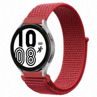 Imagem de Pulseira Cor Vermelho Nylon tiras autocolantes 22mm Compativel Com SM-