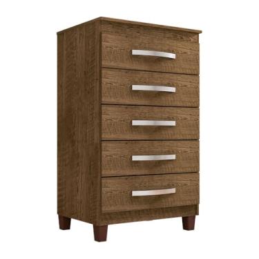 Imagem de Cômoda para Quarto 5 Gavetas Monique Malbec - Pallazio