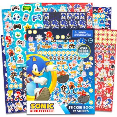 Imagem de Sonic The Hedgehog Conjunto definitivo do pacote de adesivos - Mais de 1000 adesivos com sonic, juntas, caudas e mais | Livros de adesivos para lembrancinhas de festa infantil