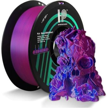 Imagem de HP3DF Filamento Pla, Pla Plus(Pla+), Filamento para Impressora 3D, Filamento Pla 1,75 Mm de Precisão Dimensional +/- 0,02 Mm, Carretel de 1 Kg(2,2 Libras), Serve Na Maioria Das Impressoras Fdm(Pla Ros