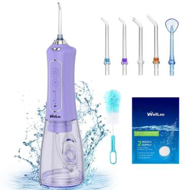 Imagem de Water Flosser WELLLEO WellLeo 300ml sem fio recarregável