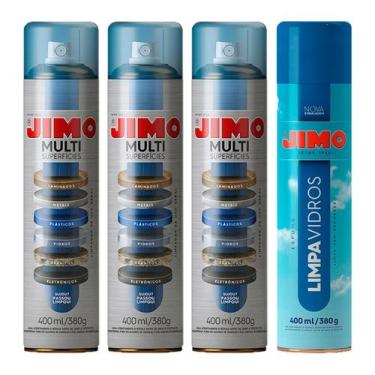 Imagem de Kit Jimo 1 Limpa Vidros Espelhos 3 Limpa Multi Superfícies