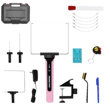 Imagem de RONGTER Kit De Cortador Elétrico Espuma 4 Em 1 Com Fio Quente, Ferramenta Corte Isopor 15 W/6 V Estojo, Faca Trinchar Aquecida. (Caixa Ferramentas Rosa)