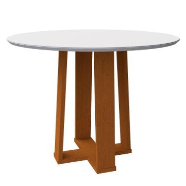 Imagem de Mesa de Jantar Lara 100 cm Off White Base Ypê N02 - D'Rossi - D Rossi