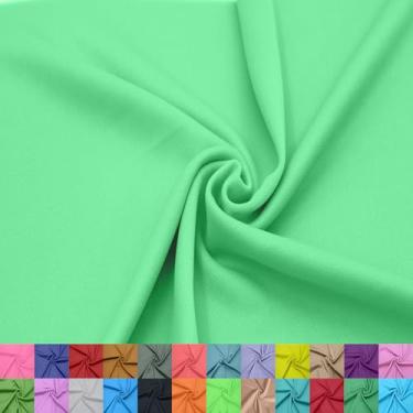 Imagem de Texco Inc Forro interloque 100% poliéster de 152 cm de largura – Tecido de malha leve da The Yard para vestuário, roupas, projetos escolares, decorações de festa, cortinas, artesanato e DIY, verde
