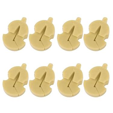 Imagem de AUNMAS 8pcs Hole de um Orifício único Violino Mute Ultra Practice Silenciador de Borracha Redução de Ruído Fácil de Usar para Viola Viola Acessórios Musicais (Amarelo)
