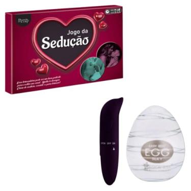 Imagem de Kit Jogo da Sedução com Vibrador Golfinho e Egg Masturbador Masculino (Jogo + Golfinho + Ovo Egg)