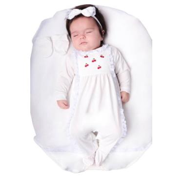 Imagem de Saída Maternidade Menina Cerejinha 04 peças Roupas de Bebê - João e Ma