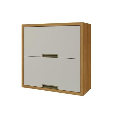 Imagem de Armário Aéreo 2 Portas Basculantes Imperatriz Nesher Móveis Freijó-off White