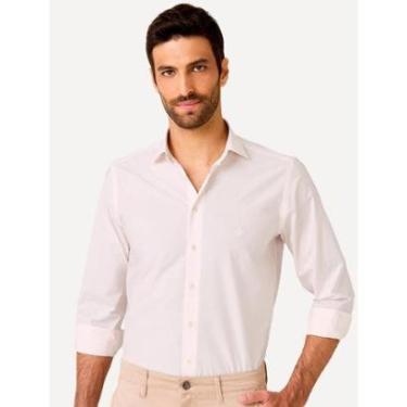 Imagem de Camisa Dudalina Masculina Slim Tricoline Lisa Rosa Claro-Masculino