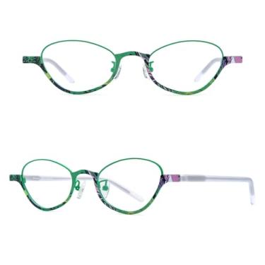 Imagem de VFDHN Armação de óculos de acetato de titânio para homens e mulheres (verde C3)