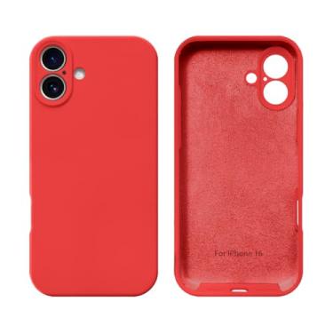 Imagem de Capinha Compativel com iPhone 16 Com Proteção de Camera em Silicone com Interior Aveludado