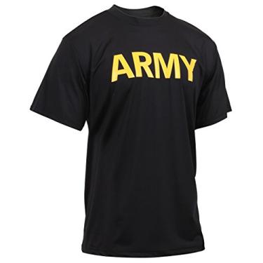Imagem de Camisa de treinamento físico do exército Rothco, Black / Gold, Medium