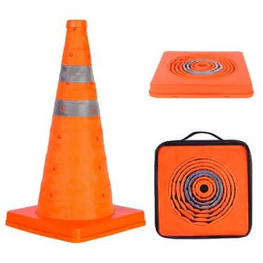 Imagem de Cones de trânsito dobráveis GUARDLEAD de 18 polegadas com colares refl