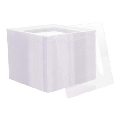 Imagem de Pratos de sobremesa de plástico N9R 70PCS 16,5 cm quadrados transparen