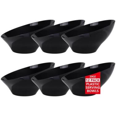 Imagem de Taças de servir BuCla 20mL de plástico preto, pacote com 12 unidades d