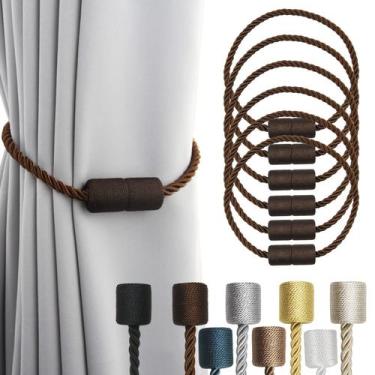 Imagem de Cortain Tiebacks Porlau Coffee Strong Magnetic, pacote com 6