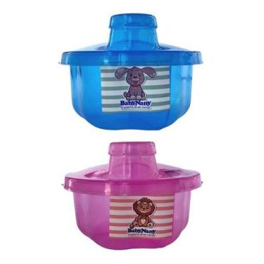 Imagem de Porta Leite Em Pó 3 Refeições Com 3 Divisórias Baby Nany, ROSA