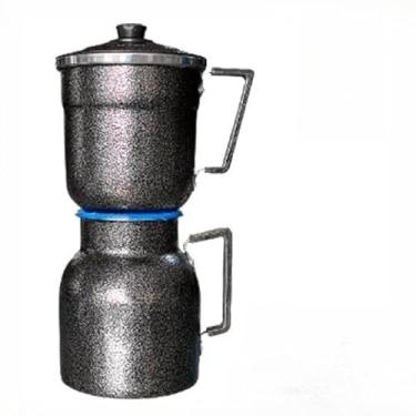 Imagem de Cafeteira Italiana, Cafeteira de Aluminio, 1,9l, em AlumíNio Grosso com Borracha de SegurançA(Prata)
