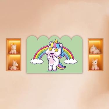 Imagem de Cabeceira de Cama Decorativa Infantil para Quarto de Meninas - Tema Unicórnio (CabCerq-0028)