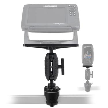 Imagem de HITORHIKE Suporte universal para localizador de peixes para caiaque - com opções de braço transdutor, base esférica, placas duplas, serve para eletrônicos de 23 cm, compatível com Garmin/Lowrance