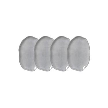 Imagem de Conjunto de Travessas Oval Rasa Média Porto Brasil Bio Dust 30x20cm - 4 Peças
