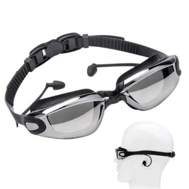 Imagem de Oculos Mergulho Nataçao Protetor Ouvido Auricular Lente Antiembaçament