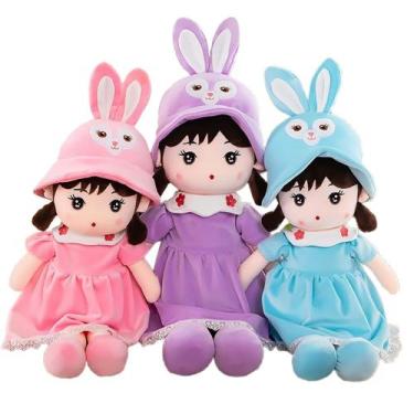 Imagem de Pelúcia Boneca Princesa Coelhinho 45cm Cor Sortida 1 pç DRM1071 - Doré