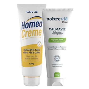 Imagem de Kit Creme Hidratante Cera de Abelha Homeo Creme e Gel Massageador Calm