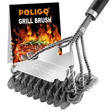 Imagem de Escova de limpeza para grelhas POLIGO Triple Helix Design Bristle-Free