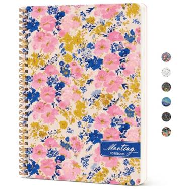 Imagem de Caderno de reuniões para organização do trabalho, caderno de minutos de reunião estética para trabalho, organizador de agenda de projetos de eventos, perfeito para escritório, escola, material de