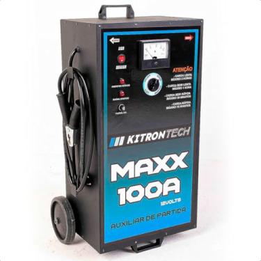 Imagem de Carregador de Bateria Automotiva 12V Bivolt 100A Kitron Maxx Profissional com 10 Estágios de Carga e Auxílio de Partida