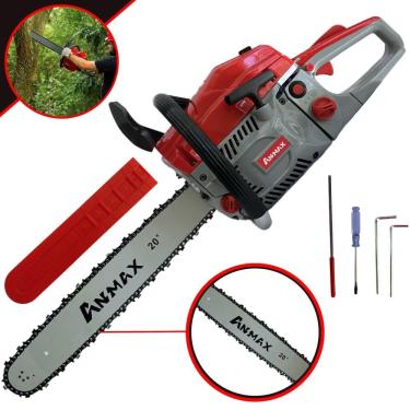 Imagem de Motosserra À Gasolina Anmax CS5800-A 58cc 3HP 11.000rpm Robusta de Alta Performance Com Sabre 20 Polegadas Ponta Rolante