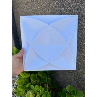 Imagem de Kit 50,100 Placas PVC 3D Com Dupla Face Revestimento Para Sala Quarto Cozinha 25x25cm (50,DAKAR BRANCA)