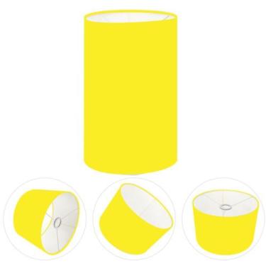 Imagem de Cúpula Abajur Cilíndrica Cp-7002 Ø13x30cm Amarelo - Vivare