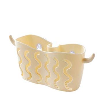 Imagem de P9IDEDFH 1 peça cesta suspensa de armazenamento de plástico organizador de pia de cozinha multifuncional suporte esponjas sugador rack de drenagem (cor: B) (B)