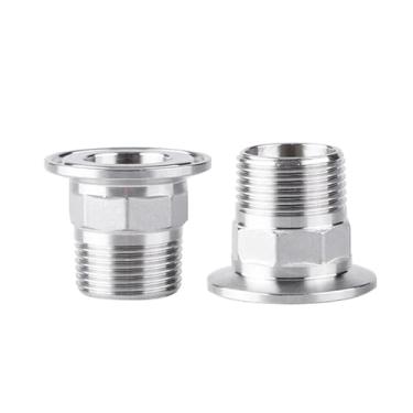 Imagem de 1 peça DN15-DN50 Aço Inoxidável SS304 Macho Rosqueado Virola Conexões de Tubulação Tri Braçadeira Tipo DWBPGVUN(DN50 x Virola 64)