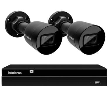 Imagem de intelbras - Kit 02 Câmeras de Segurança Bullet Intelbras Full HD 1080p VIP 1230 B G4 + Gravador Digital de Vídeo NVR NVD 1404-4 Canais