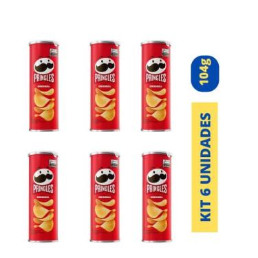 Imagem de Pringles Batata Kit c/ 6 un. - Kellogg, Sabor Original