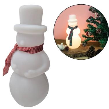 Imagem de Luminária Mesa Boneco de Neve Usare Natal:Charme e Aconchego
